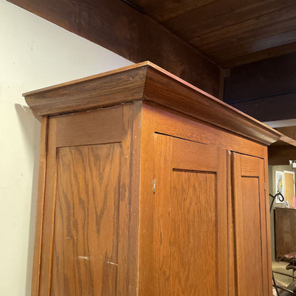 1900's Oak Armoire (AS IS) C HIGHBOYS