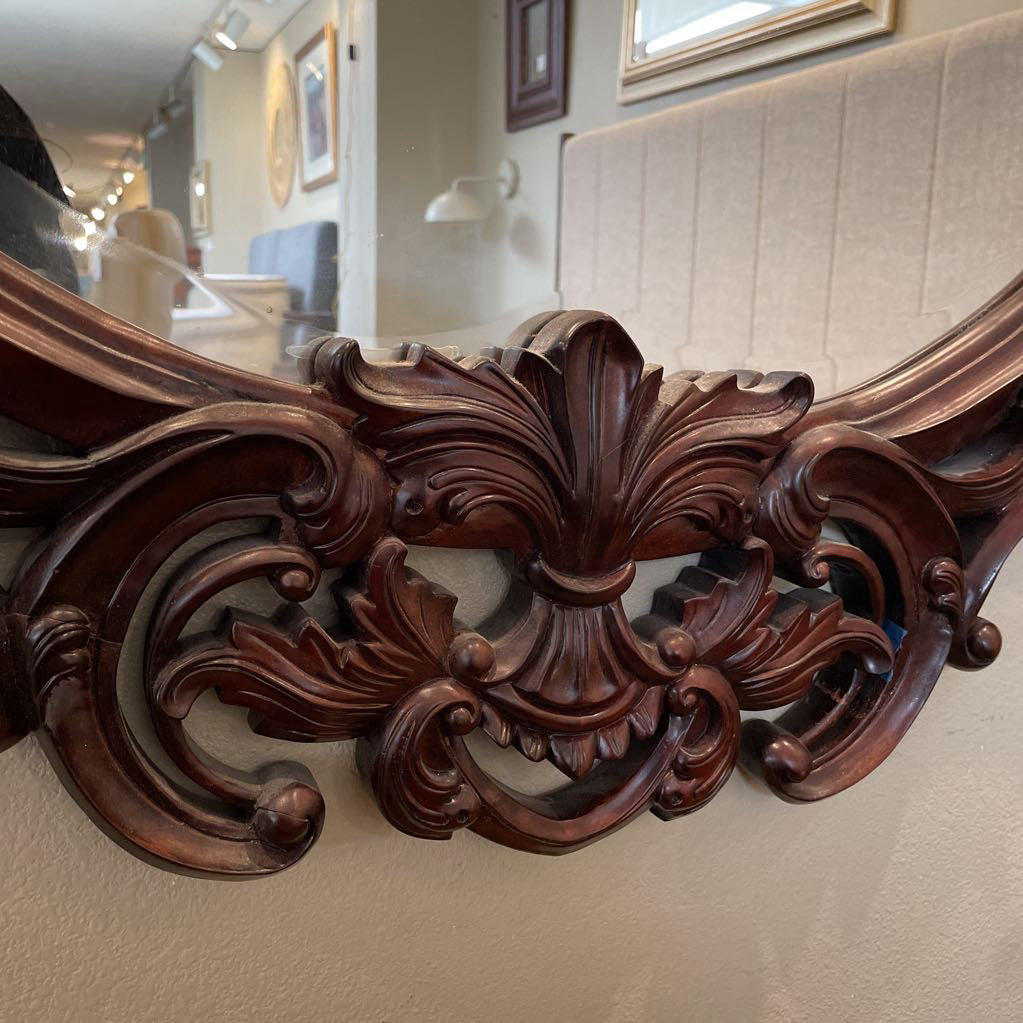 Mahogany Floral & Bird Mirror C MIRRORS