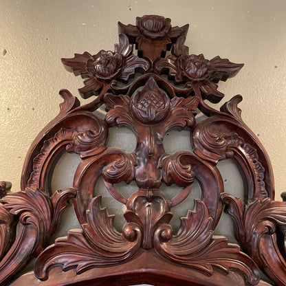 Mahogany Floral & Bird Mirror C MIRRORS
