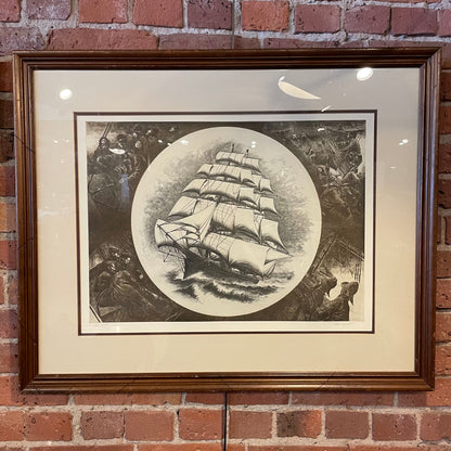Clipper Ship Signed & Numbered Etching