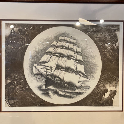 Clipper Ship Signed & Numbered Etching