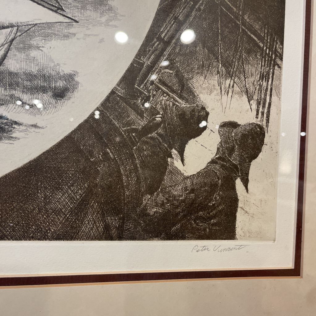Clipper Ship Signed & Numbered Etching