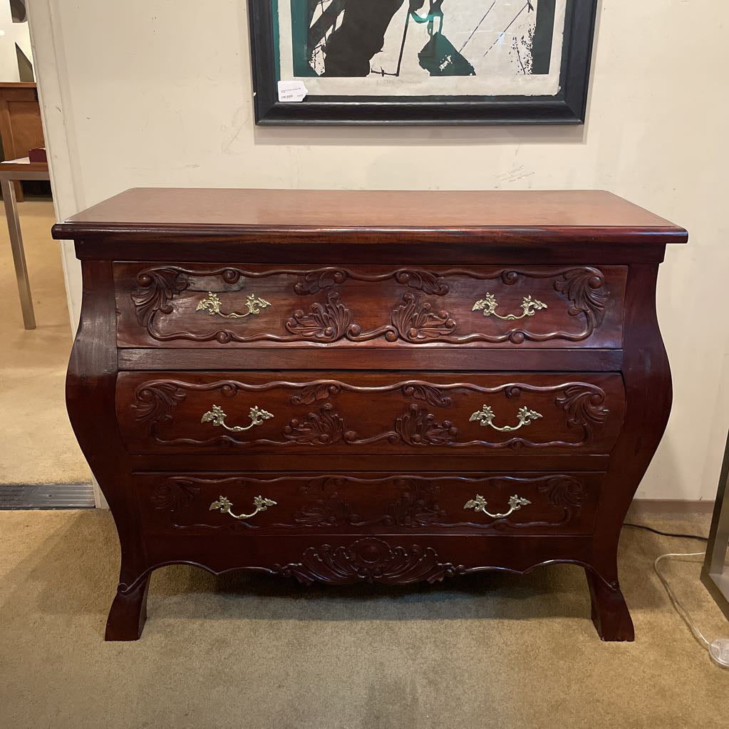Mahogany Louise XV Style Bombe Chest C SIDEBOARDS