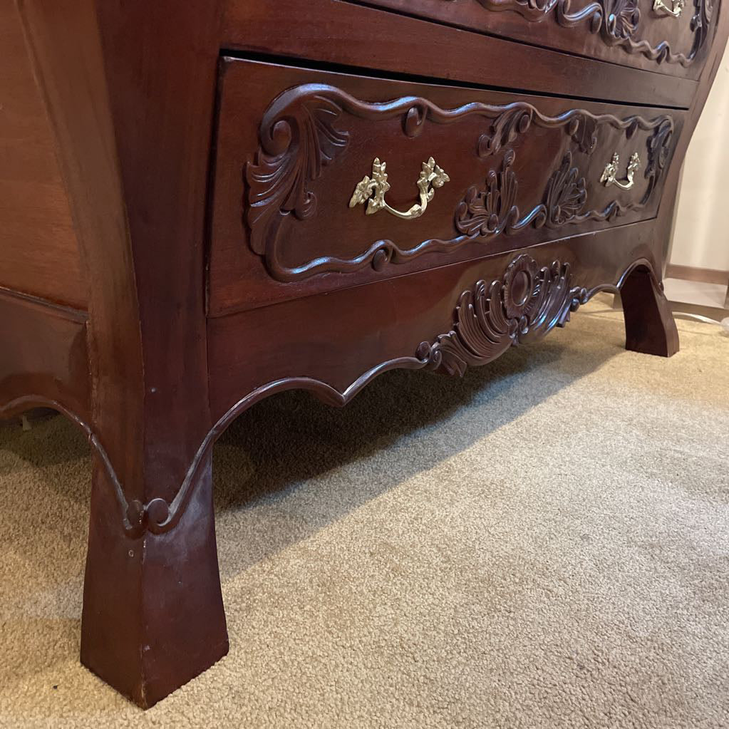 Mahogany Louise XV Style Bombe Chest C SIDEBOARDS
