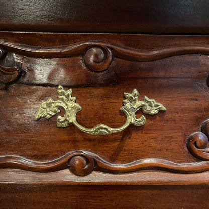 Mahogany Louise XV Style Bombe Chest C SIDEBOARDS