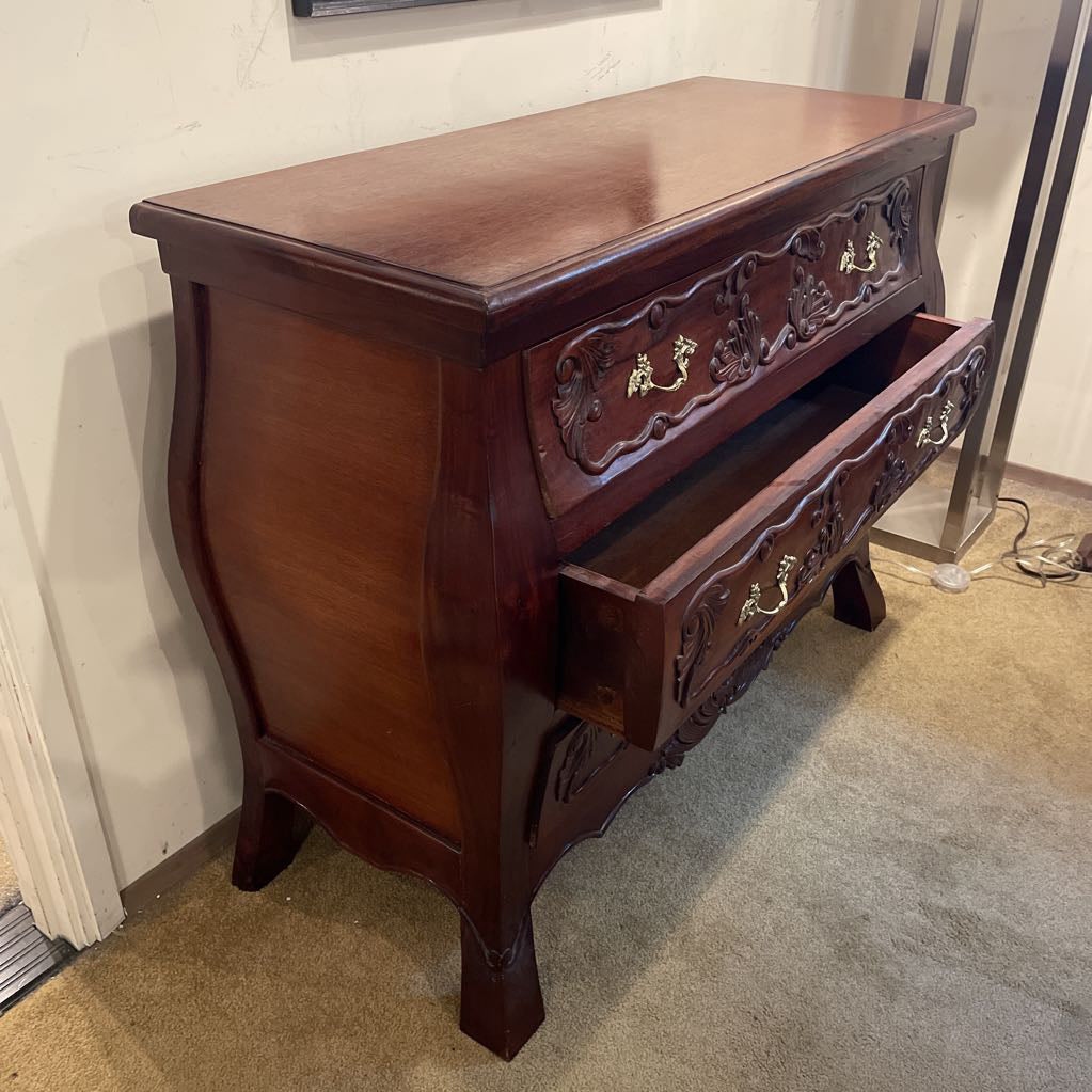 Mahogany Louise XV Style Bombe Chest C SIDEBOARDS