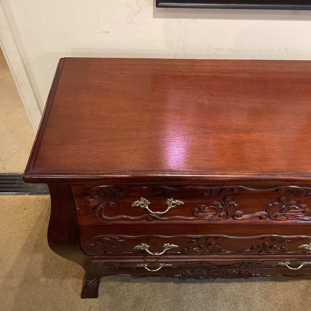 Mahogany Louise XV Style Bombe Chest C SIDEBOARDS