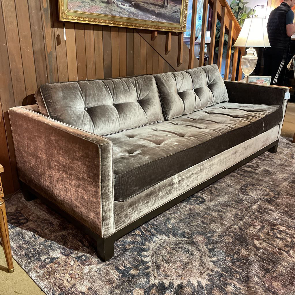 Sage Green Textured Upholstery Velvet Sofa U SOFAS