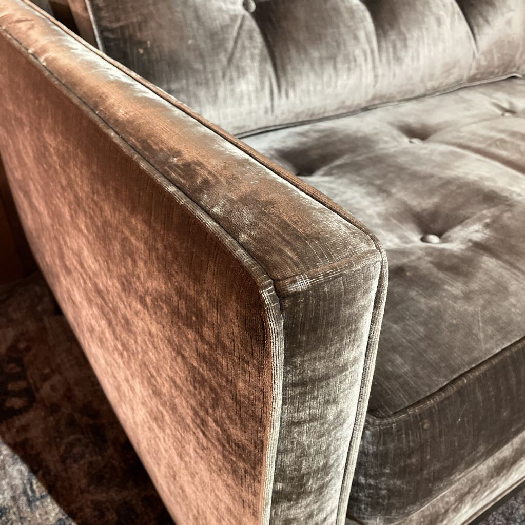 Sage Green Textured Upholstery Velvet Sofa U SOFAS