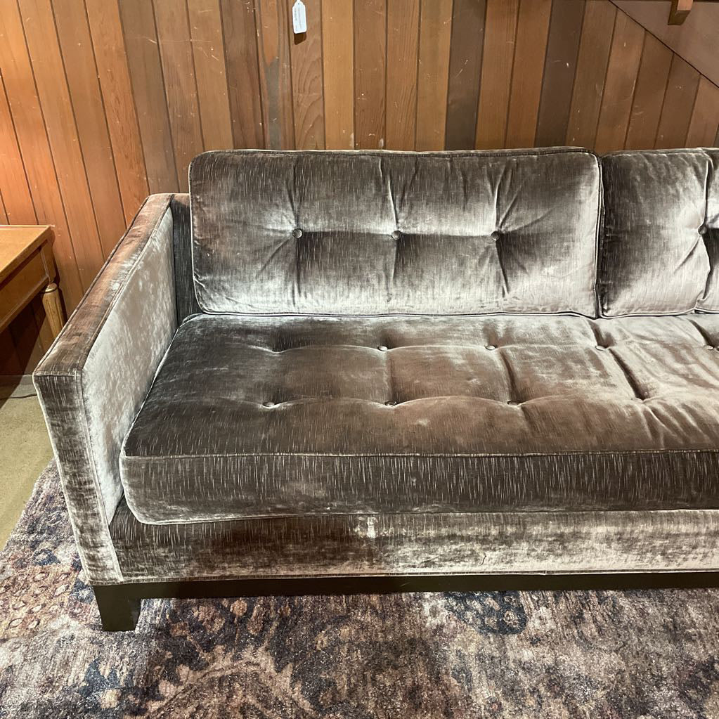Sage Green Textured Upholstery Velvet Sofa U SOFAS