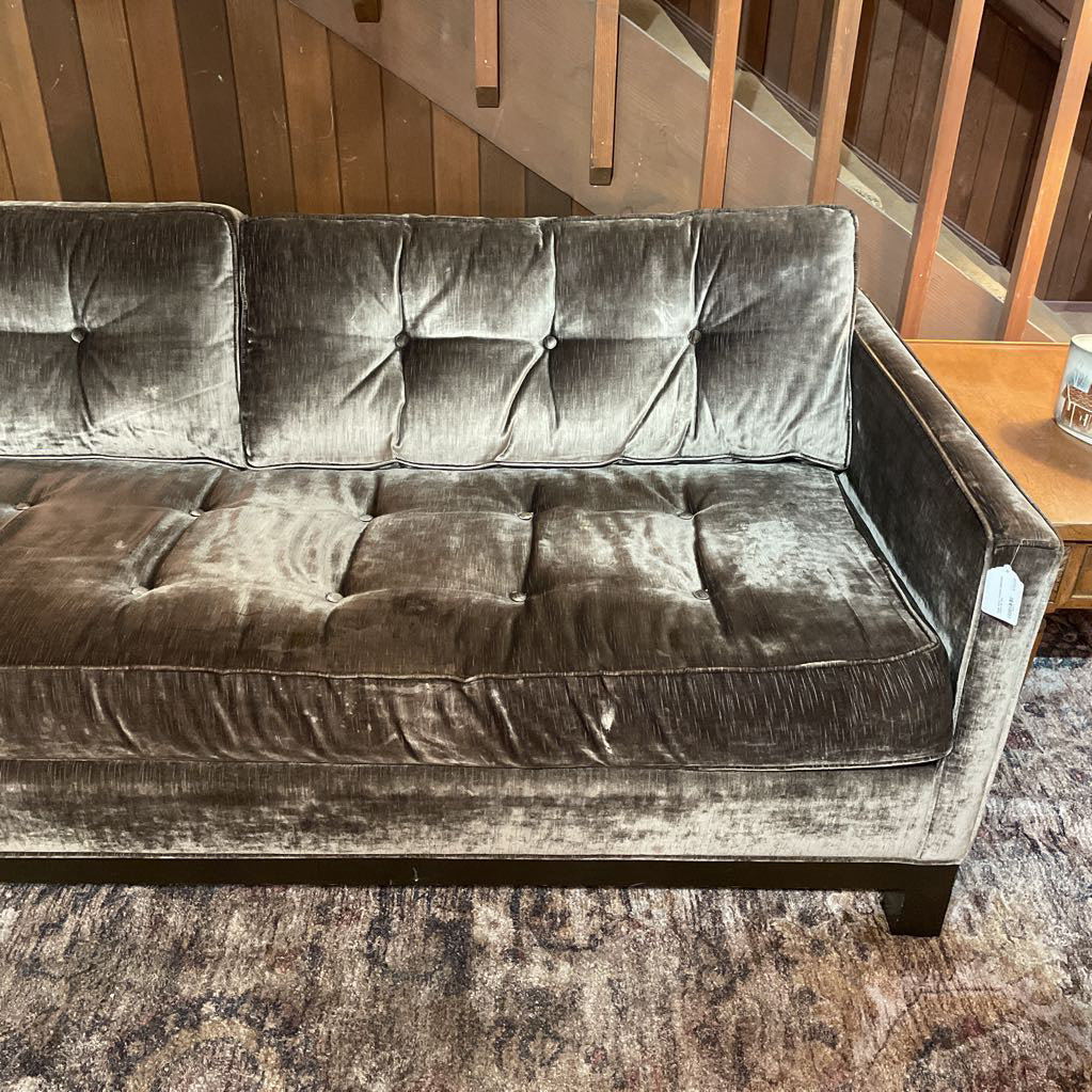 Sage Green Textured Upholstery Velvet Sofa U SOFAS