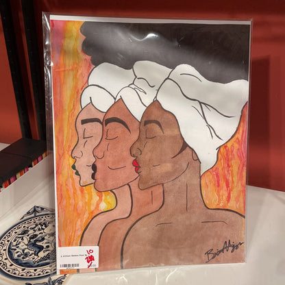 3 African Sisters Print ART