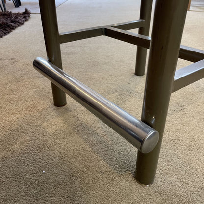 Chunk Vinyl Seat Metal Leg Stool AS IS C STOOLS