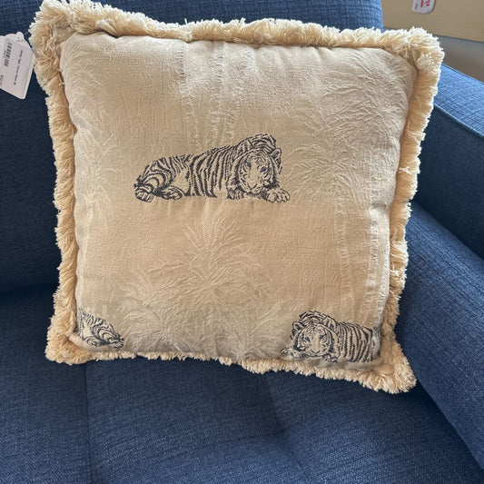 White Tiger Throw Pillow SMALLS