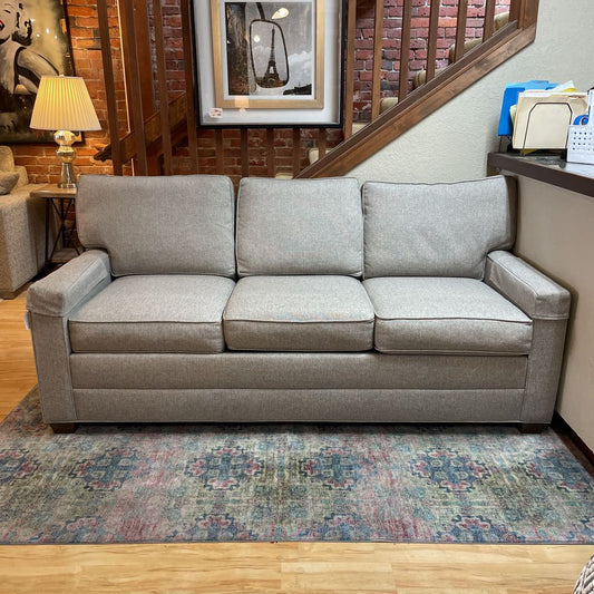 Ethan Allen Grey Fabric 3 Seat Sofa U SOFAS