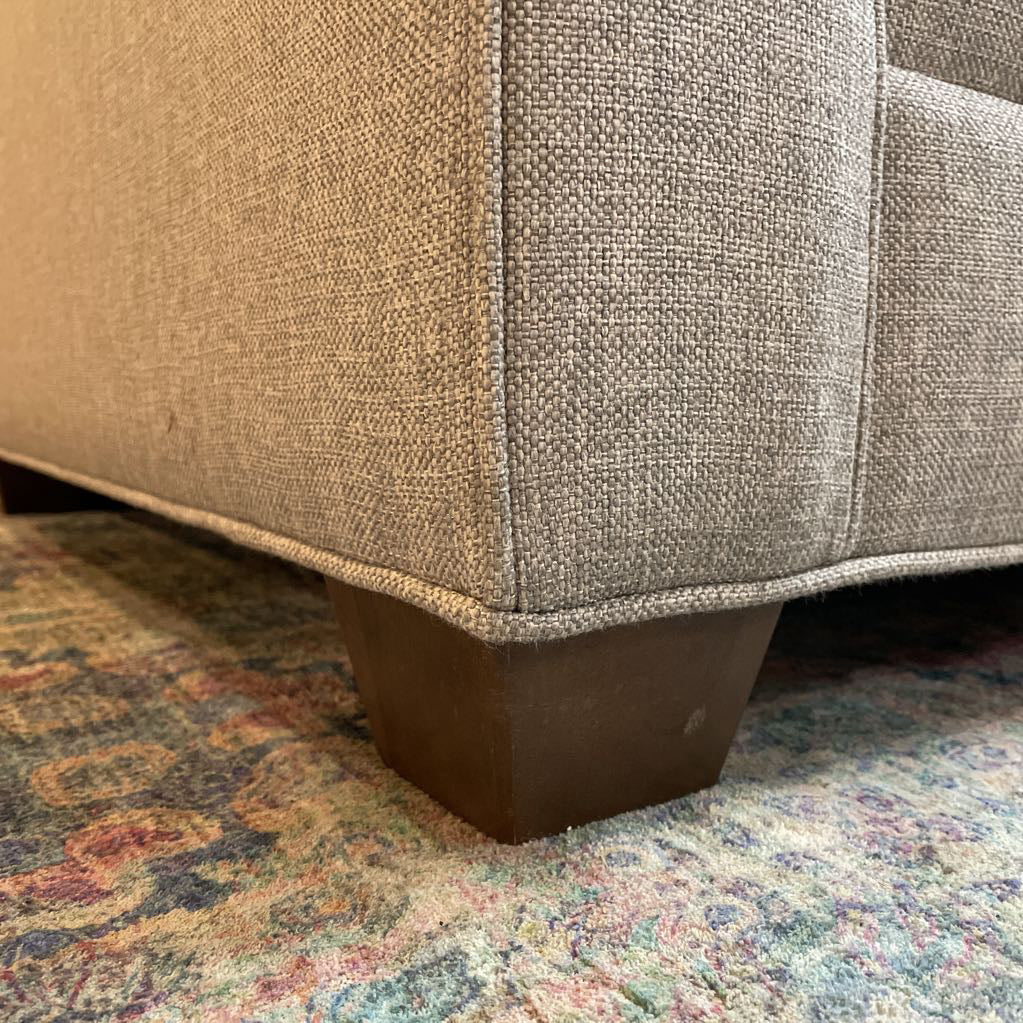Ethan Allen Grey Fabric 3 Seat Sofa U SOFAS