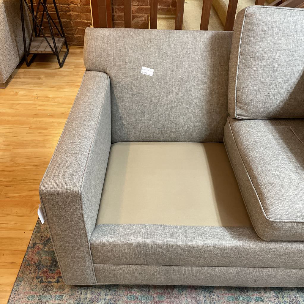Ethan Allen Grey Fabric 3 Seat Sofa U SOFAS