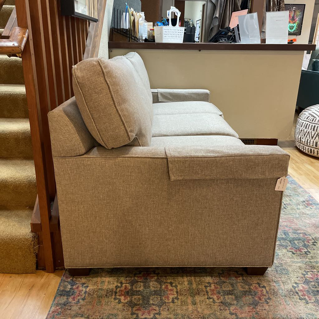 Ethan Allen Grey Fabric 3 Seat Sofa U SOFAS
