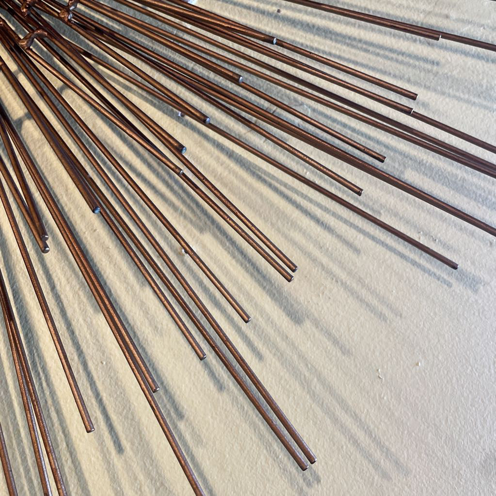 Matte Gold Sunburst Mirror Decor