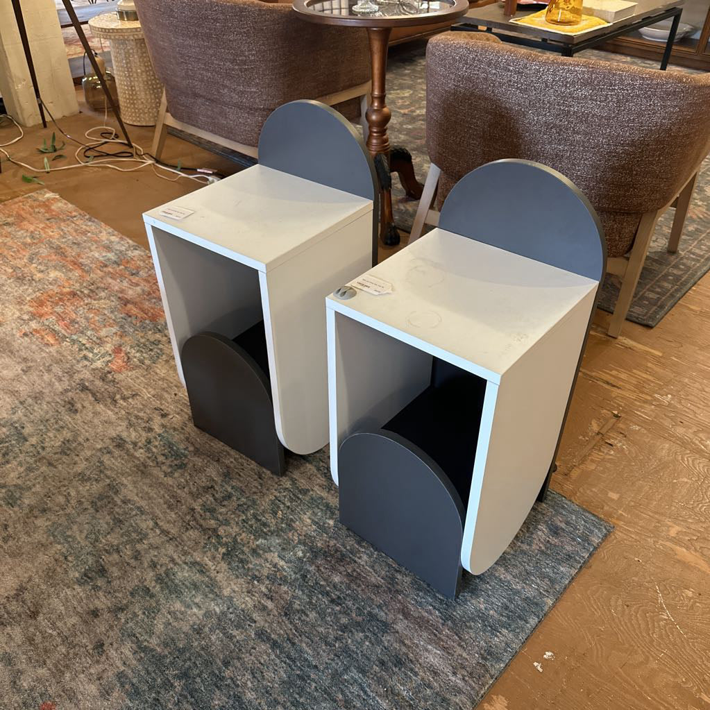 Grey And White Side Table