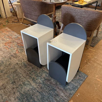 Grey And White Side Table