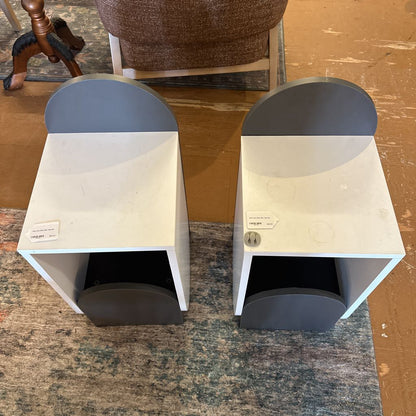 Grey And White Side Table