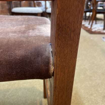 STICKLEY Ladder Back Vintage Chair w/ Velvet Seat C DINING CHAIRS