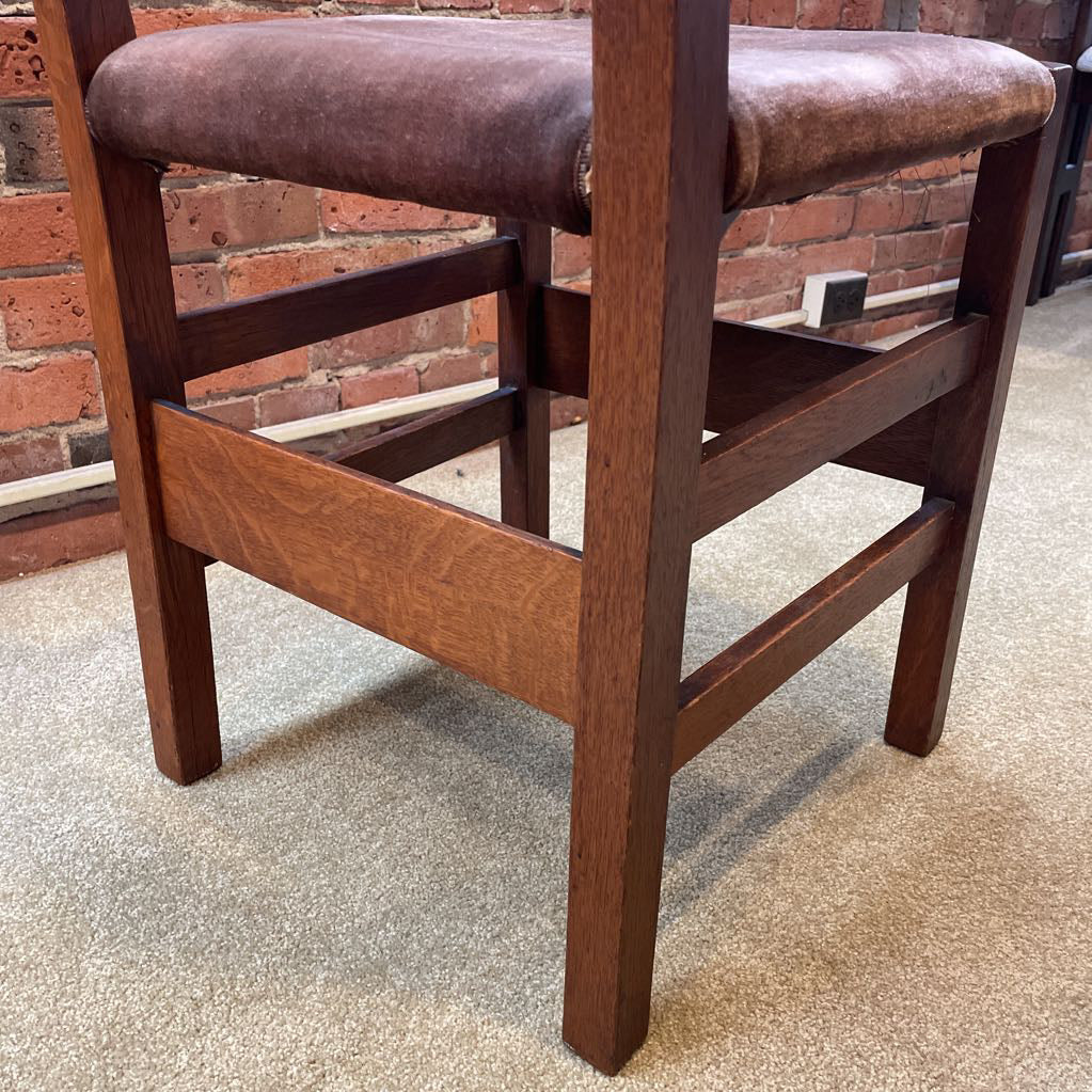 STICKLEY Ladder Back Vintage Chair w/ Mohair Seat