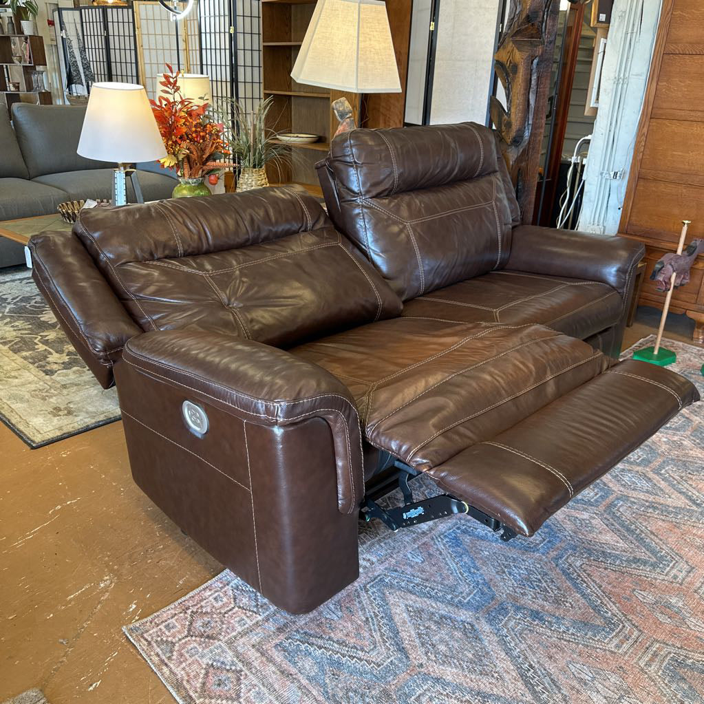 Brown Leather Electric Recliner Sofa U SOFAS