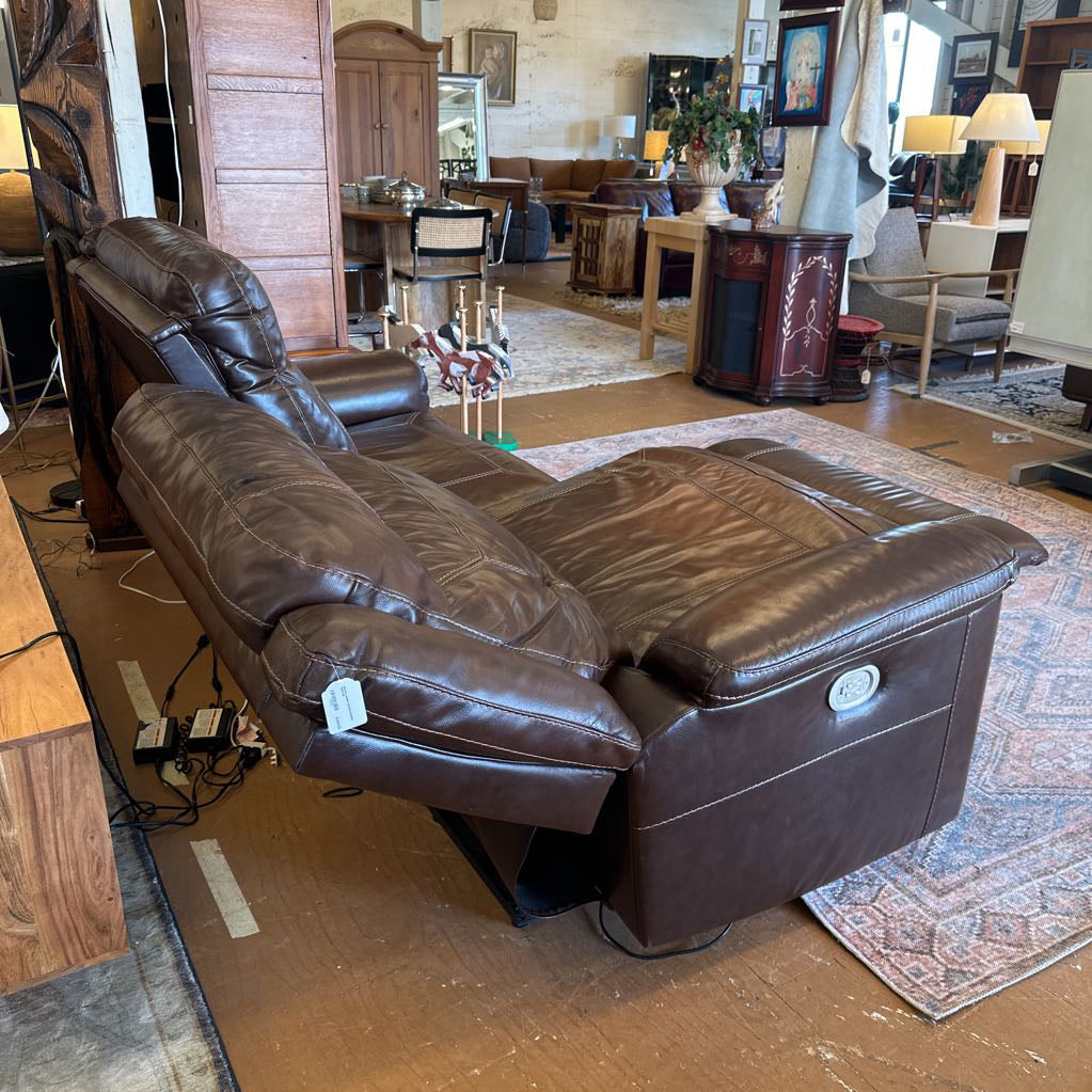 Brown Leather Electric Recliner Sofa U SOFAS
