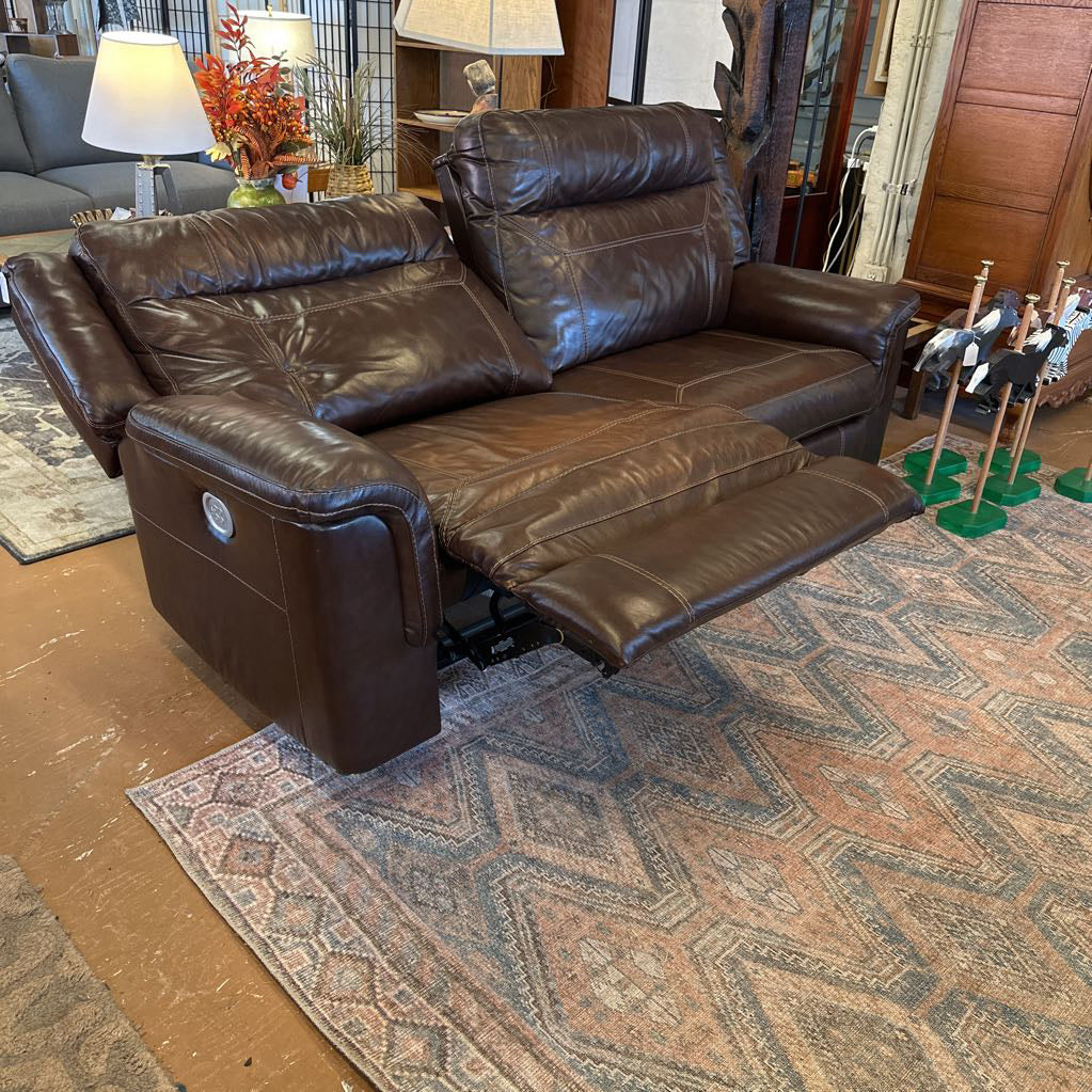 Brown Leather Electric Recliner Sofa U SOFAS