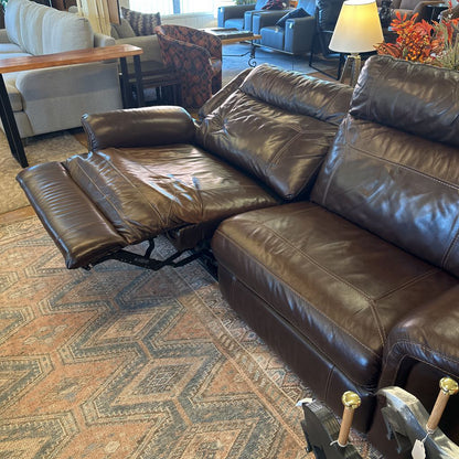 Brown Leather Electric Recliner Sofa U SOFAS