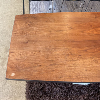 MCM Pedestal Walnut Low Surfboard Dining Table C DINING TABLES