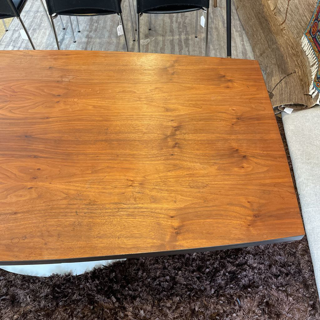 MCM Pedestal Walnut Low Surfboard Dining Table C DINING TABLES
