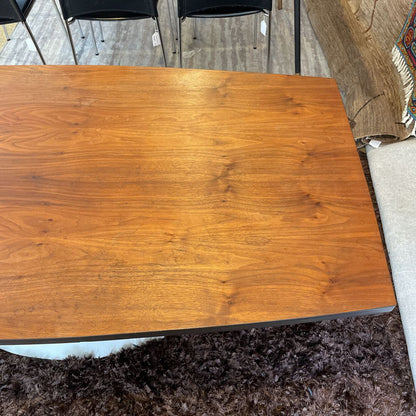 MCM Pedestal Walnut Low Surfboard Dining Table C DINING TABLES