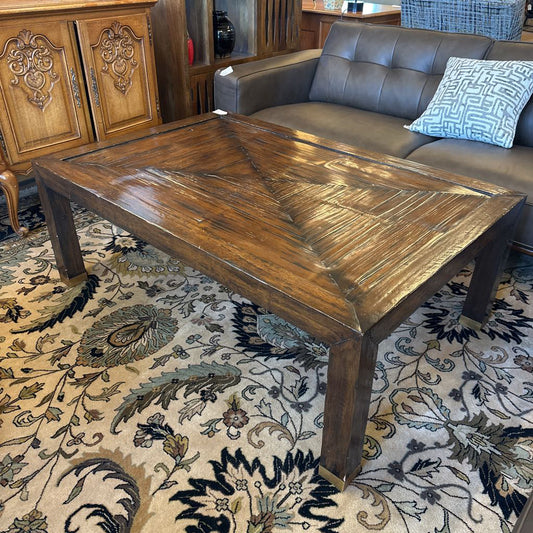 Oversized Rustic Coffee Table (AS IS) C COFFEE TABLES