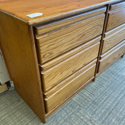 9 Drawer Oak Lowboy C LOWBOYS