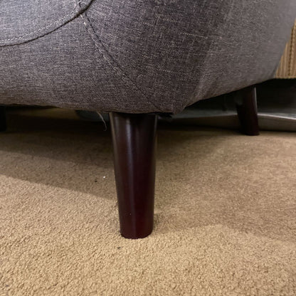 3 Seat Button Back Blue Gray Sofa