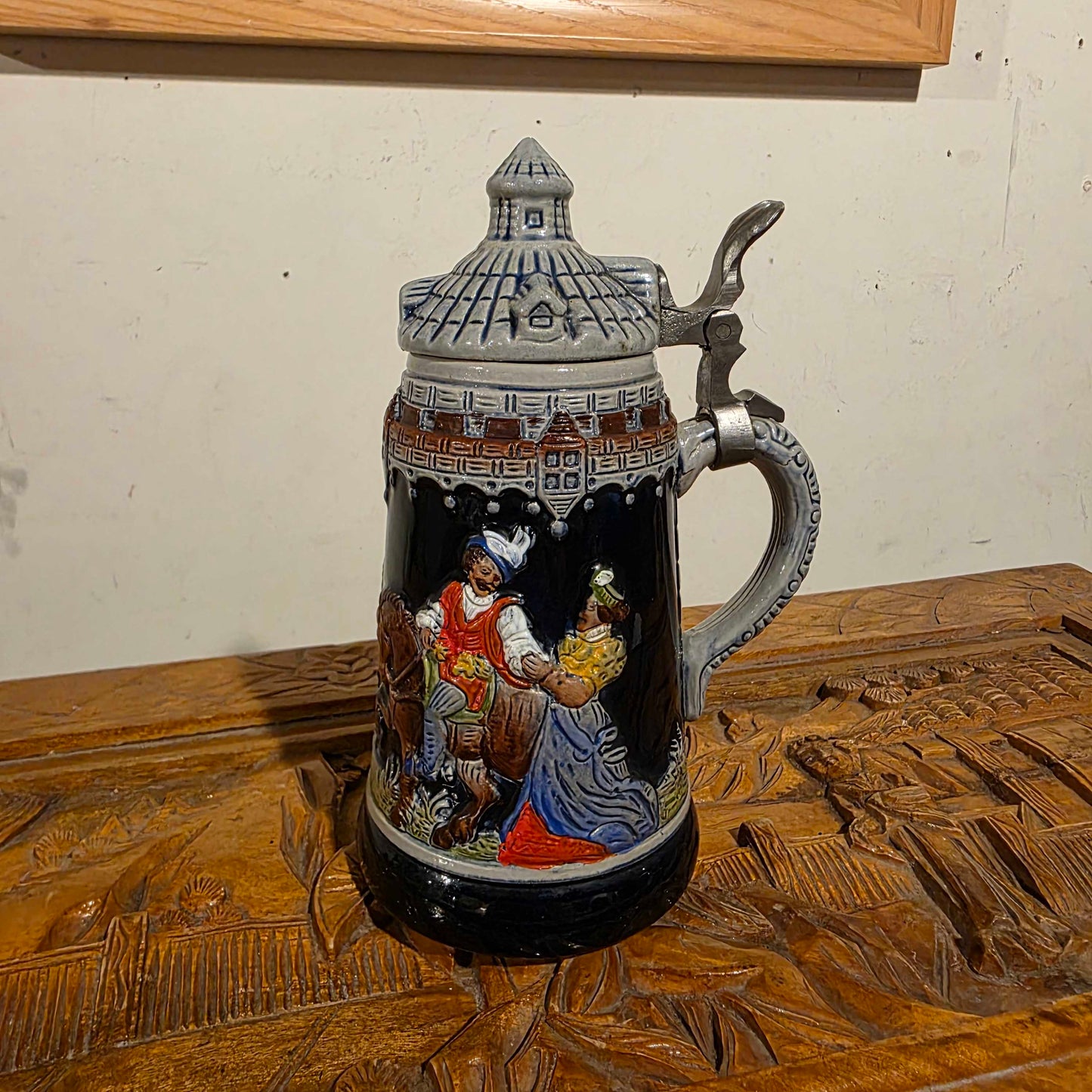 Dark Blue & Grey Bier Stein