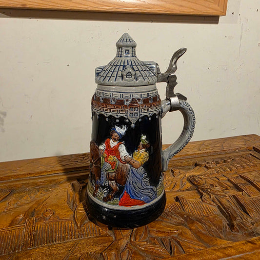 Dark Blue & Grey Bier Stein