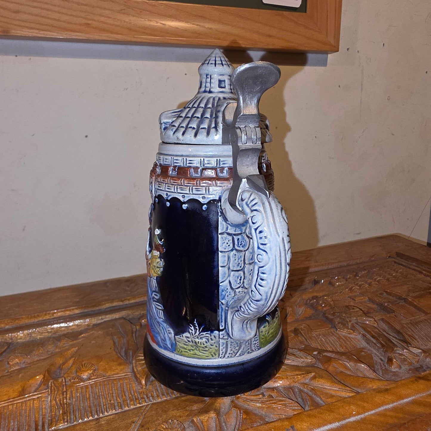 Dark Blue & Grey Bier Stein