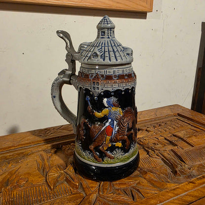 Dark Blue & Grey Bier Stein