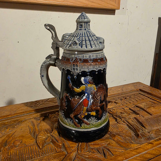 Dark Blue & Grey Bier Stein