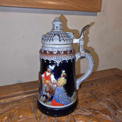 Dark Blue & Grey Bier Stein