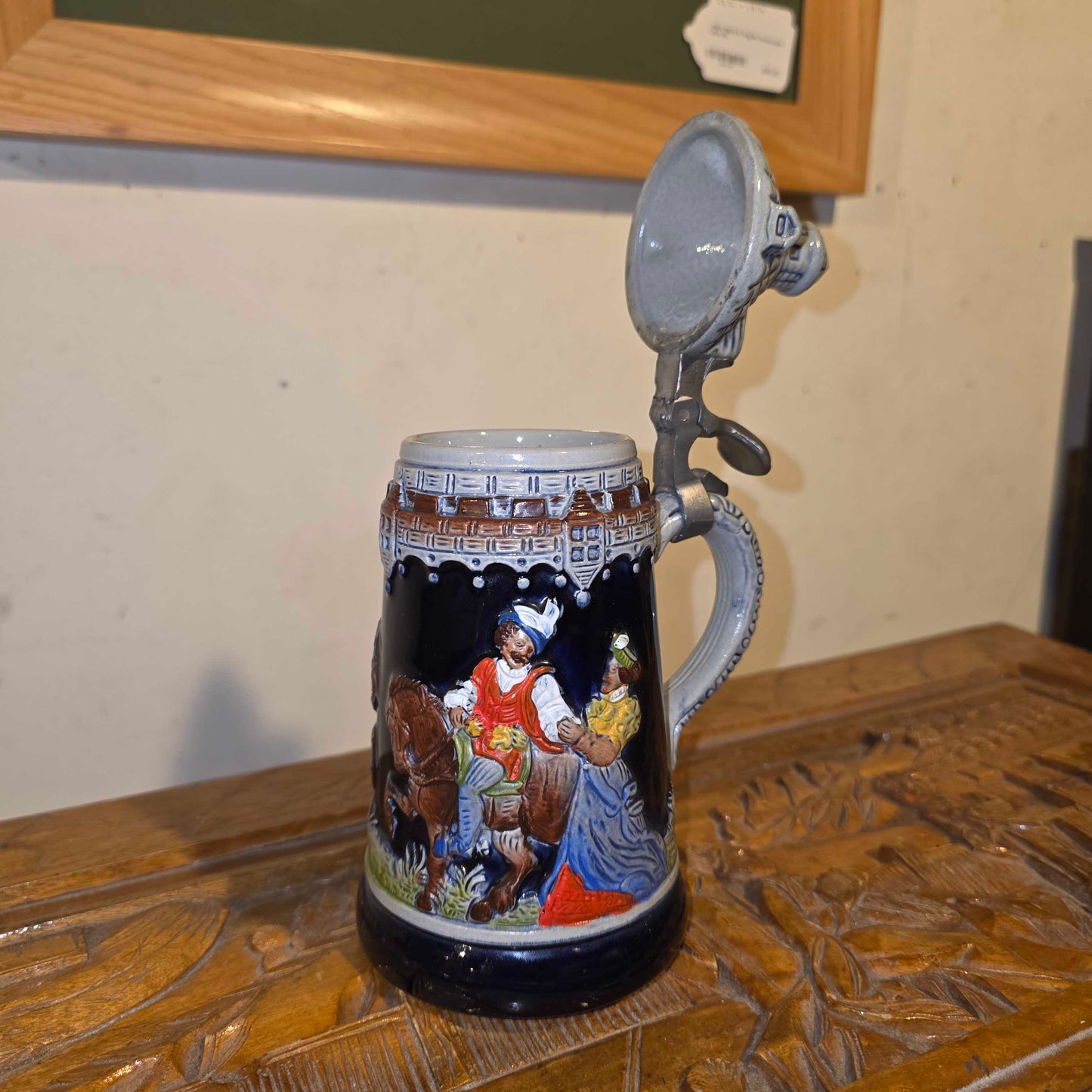 Dark Blue & Grey Bier Stein