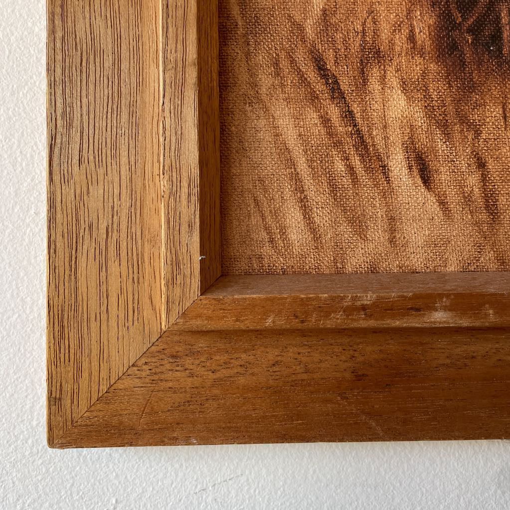 Covered Wagon Art in Wooden Frame