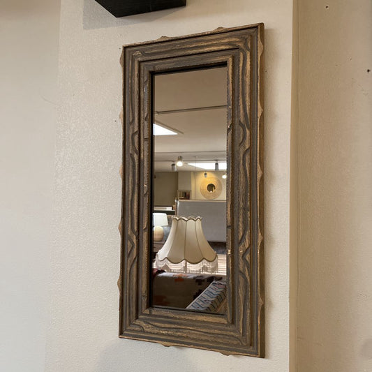 Long Rustic Wood Frame Mirror C MIRRORS
