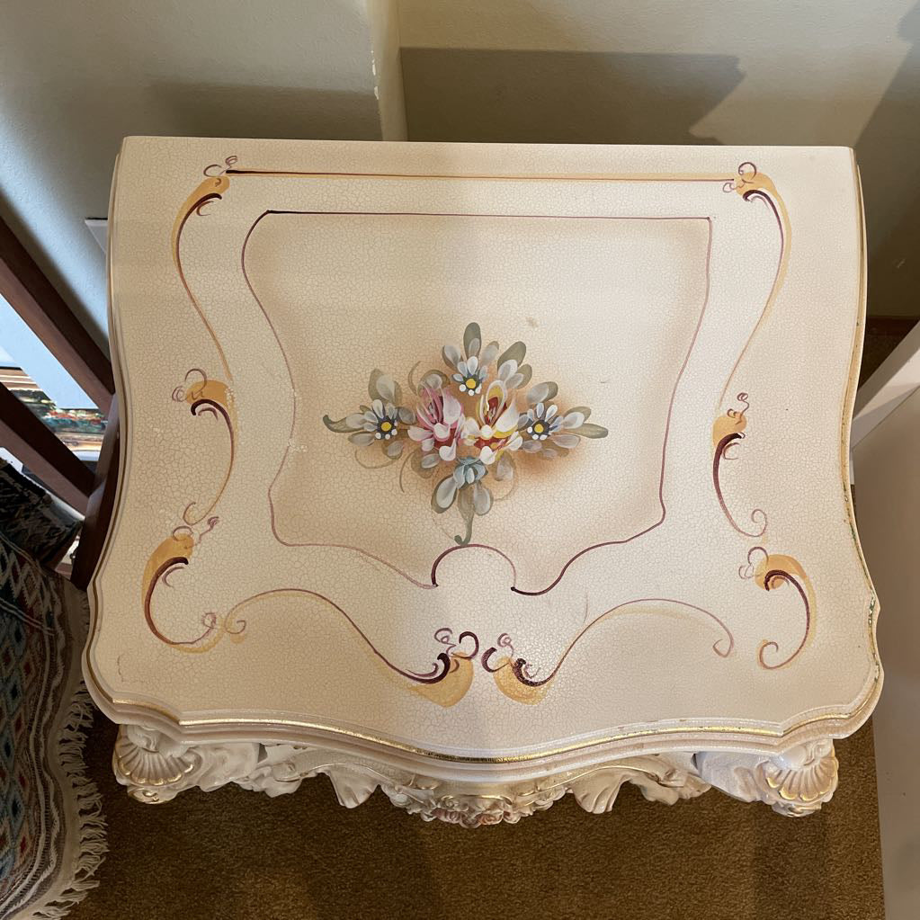 小物 rococo Ornate Rococo Style 3 Drawer Nightstand w/ Floral Motifs – Ballard