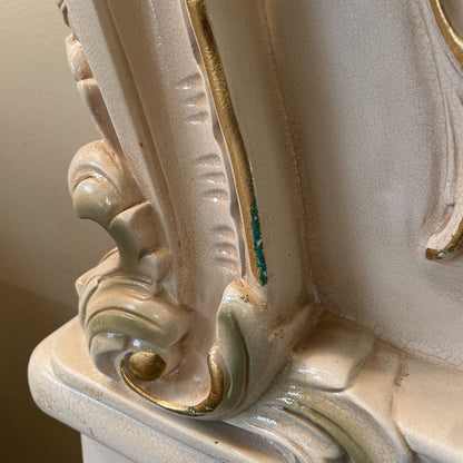 Ornate Rococo Style Queen Bed Frame w/ Floral Motifs C BED FRAMES
