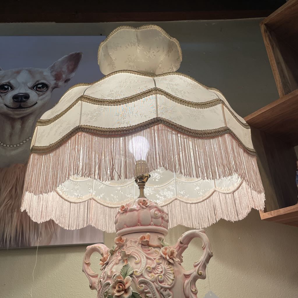 Italian Capodimonte Pink Cherub Table Lamp – Ballard Consignment
